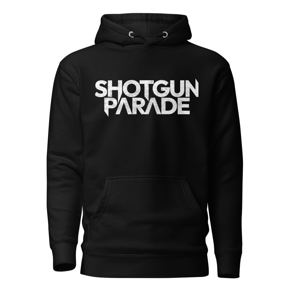 SHOTGUN PARADE Distressed Logo Hoodie