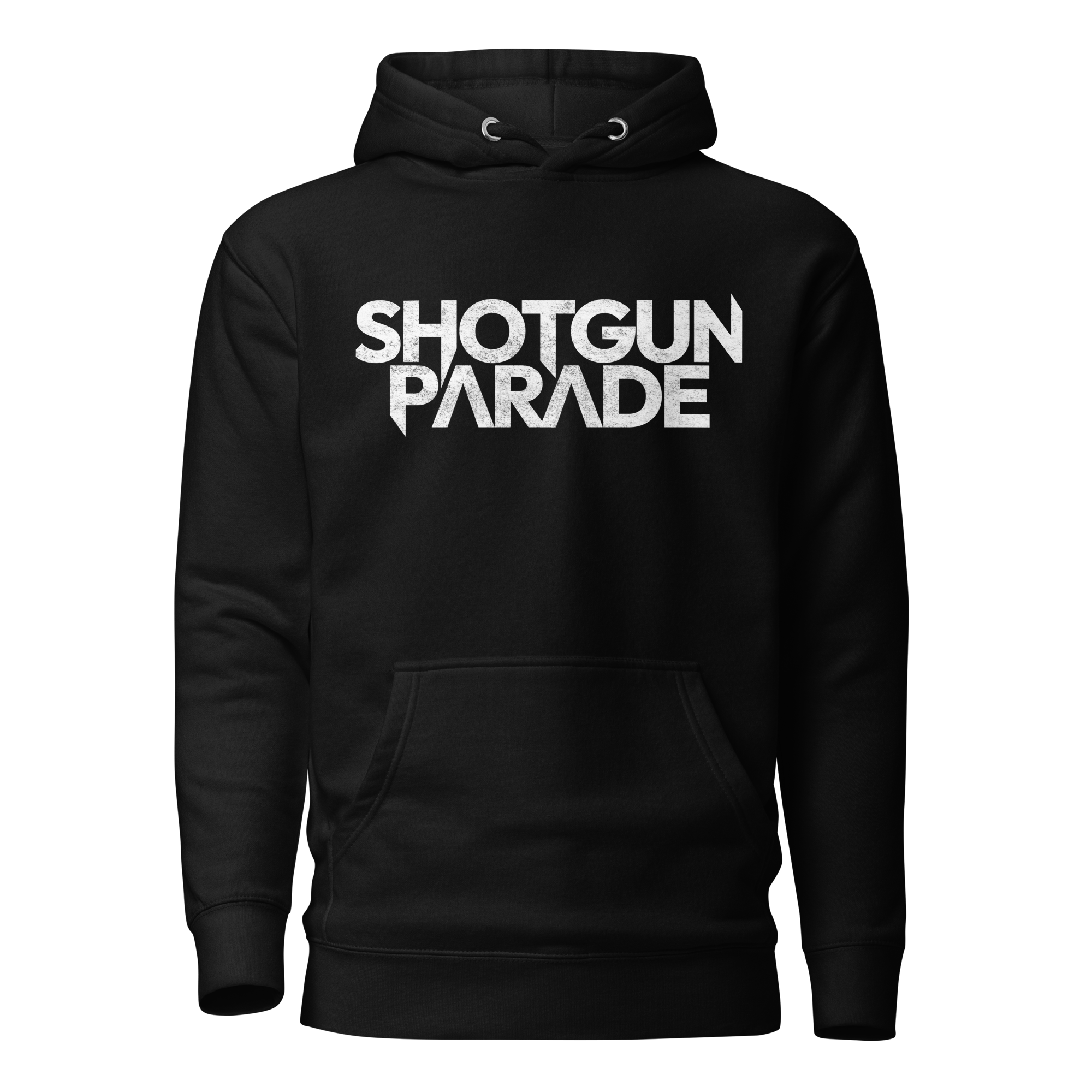 SHOTGUN PARADE Distressed Logo Hoodie