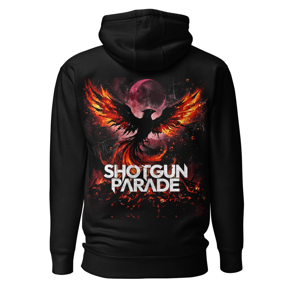 SHOTGUN PARADE Distressed Logo Hoodie